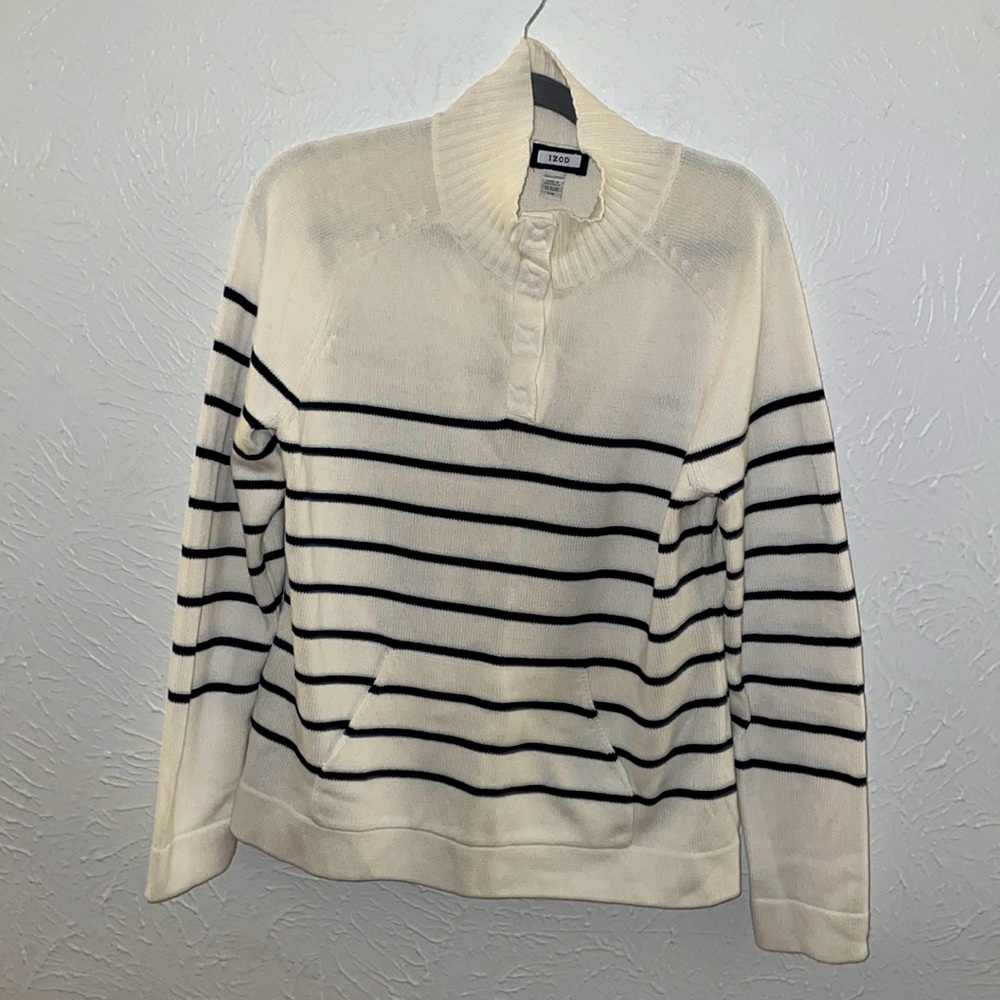 White with Blue Stripes XL Izod